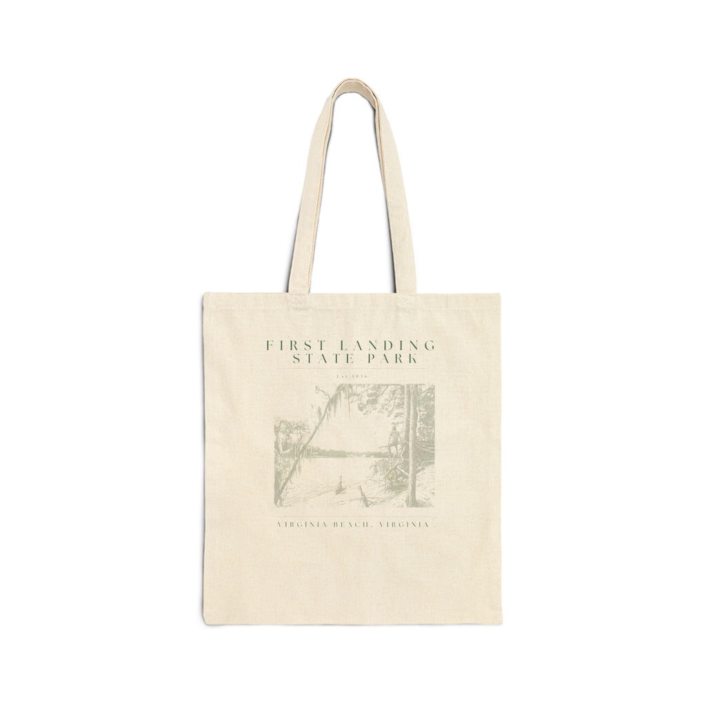 First Landing At Sunset  Canvas Tote