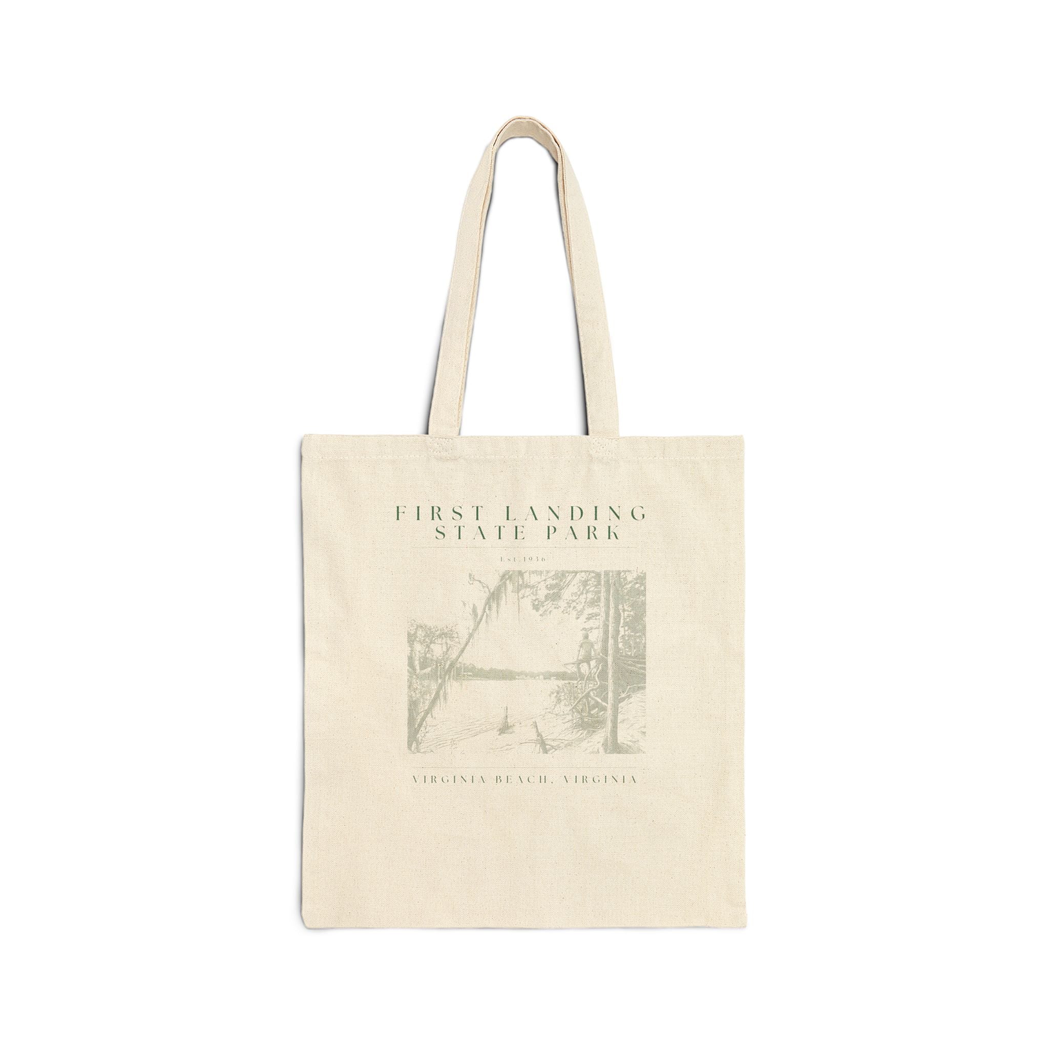 First Landing At Sunset  Canvas Tote
