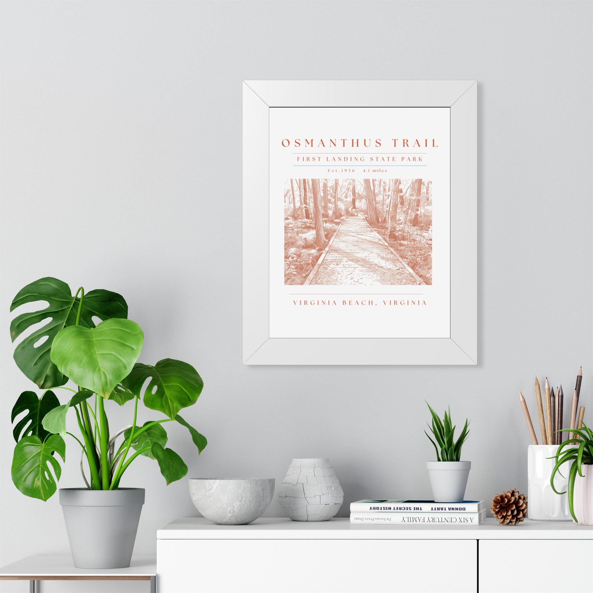 Osmanthus Trail Framed Art