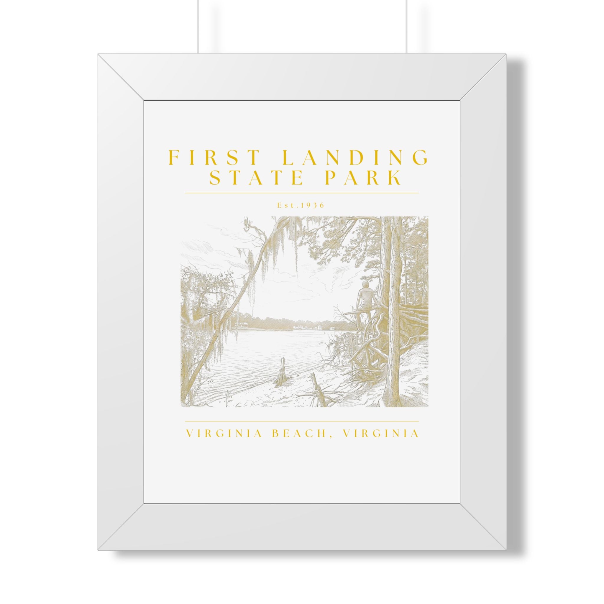 First Landing At Sunset Framed Art